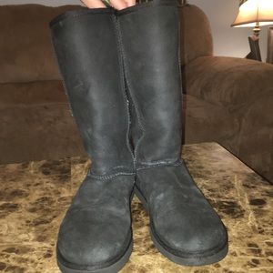 Women’s Tall Black Uggs-Size 8